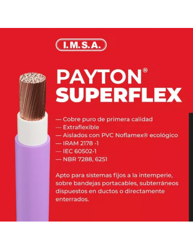 Imsa Payton Cu Pvc Mts. Cable 1 X...